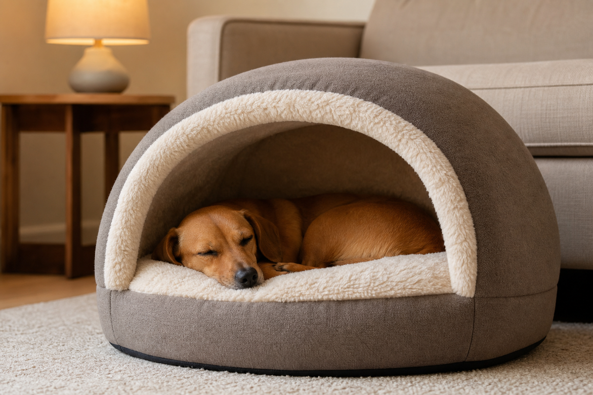 Why Semi-Enclosed Pet Beds Reduce Anxiety and Improve Sleep